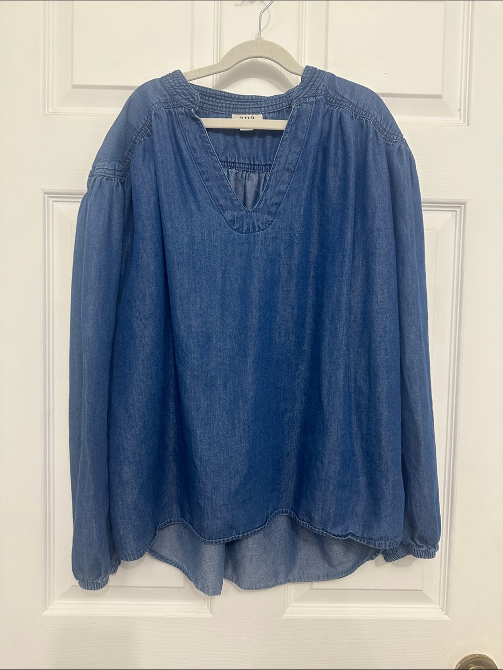 a.n.a Blue Denim-Style Tunic